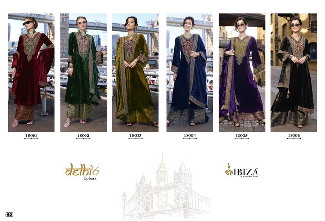 Delhi 6 Dobara By Ibiza Viscose Velvet Embroidery Salwar Kameez Suppliers In India